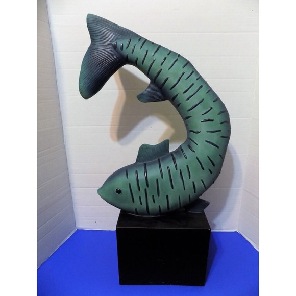 NEW Large Fish Figurine Statue Coastal Nautical Home Decor - Picture 2 of 6